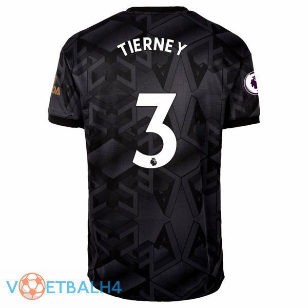 Arsenal (TIERNEY 3) voetbal jersey uit zwart 2022/2023