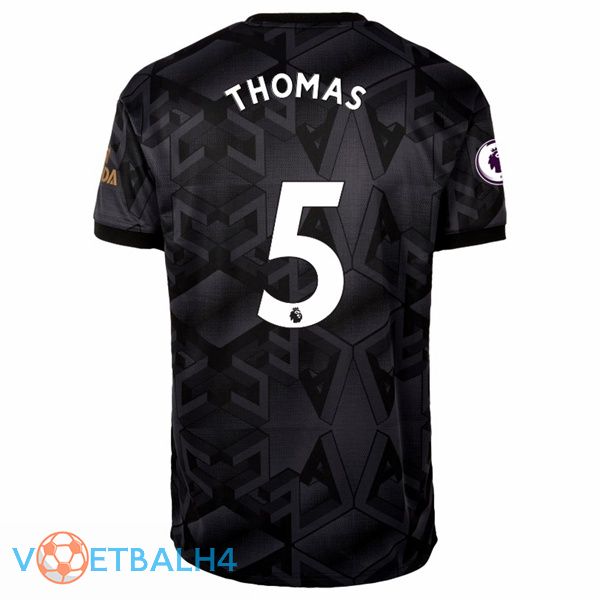 Arsenal (THOMAS 5) voetbal jersey uit zwart 2022/2023