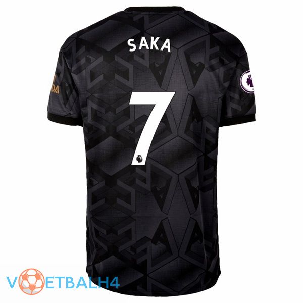 Arsenal (SAKA 7) voetbal jersey uit zwart 2022/2023