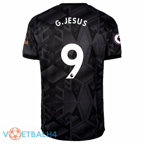 Arsenal (G.JESUS 9) voetbal jersey uit zwart 2022/2023