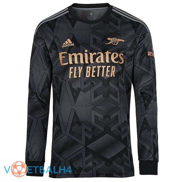 Arsenal voetbal jersey uit lange mouwzwart 2022/2023