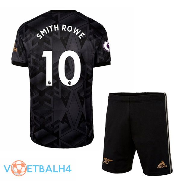 Arsenal (SMITH ROWE 10) kinderen voetbal jersey uit zwart 2022/2023