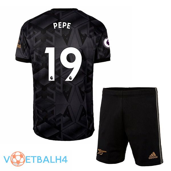 Arsenal (PEPE 19) kinderen voetbal jersey uit zwart 2022/2023