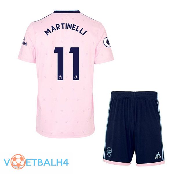 Arsenal (MARTINELLI 11) kinderen voetbal jersey uit roze 2022/2023