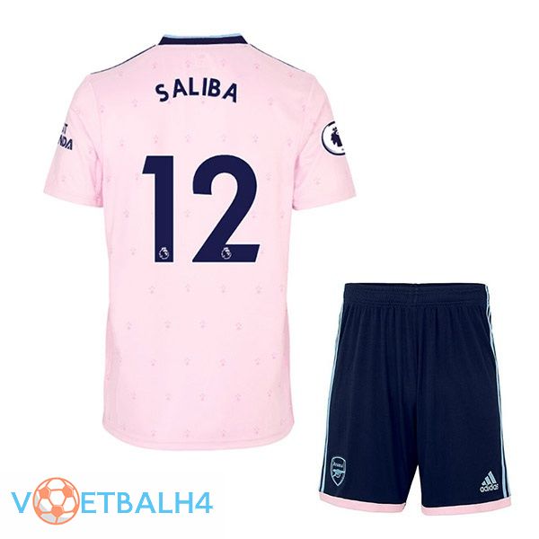 Arsenal (SALIBA 12) kinderen voetbal jersey uit roze 2022/2023