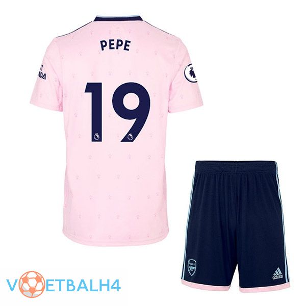 Arsenal (PEPE 19) kinderen voetbal jersey uit roze 2022/2023