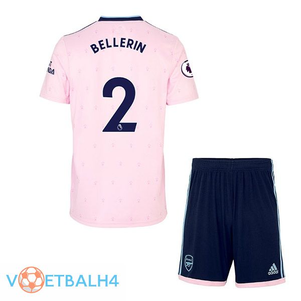 Arsenal (BELLERIN 2) kinderen voetbal jersey uit roze 2022/2023