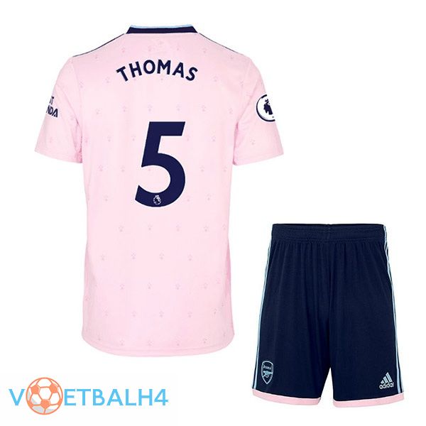 Arsenal (THOMAS 5) kinderen voetbal jersey uit roze 2022/2023