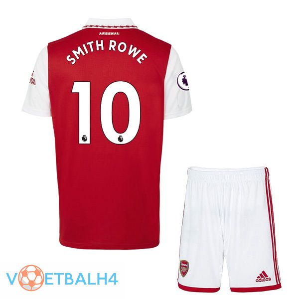 Arsenal (SMITH ROWE 10) jersey kinderen thuis rood wit 2022/2023