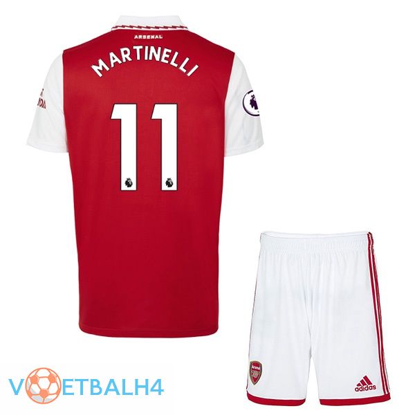 Arsenal (MARTINELLI 11) jersey kinderen thuis rood wit 2022/2023