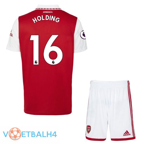 Arsenal (HOLDING 16) jersey kinderen thuis rood wit 2022/2023