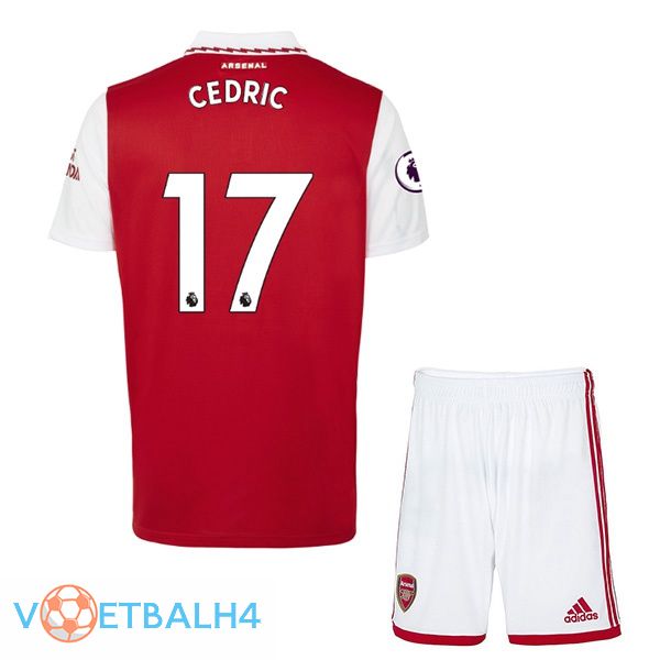 Arsenal (CEDRIC 17) jersey kinderen thuis rood wit 2022/2023