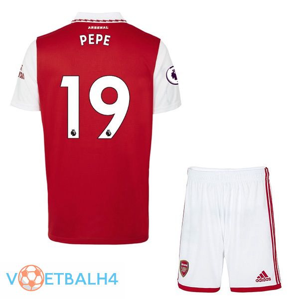 Arsenal (PEPE 19) jersey kinderen thuis rood wit 2022/2023