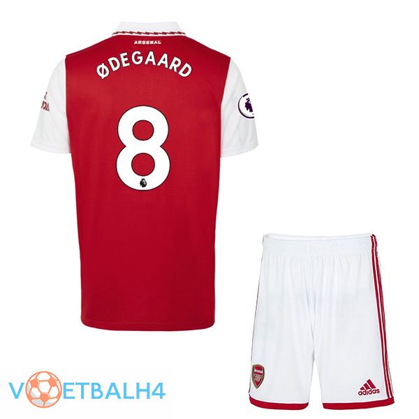 Arsenal (ØDEGAARD 8) jersey kinderen thuis rood wit 2022/2023