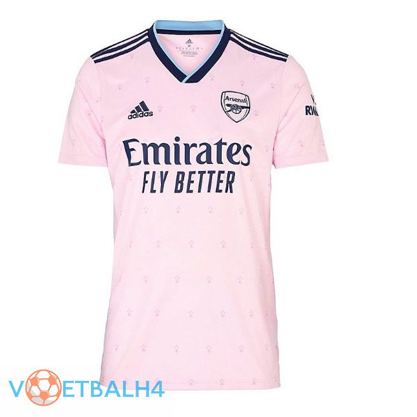 Arsenal voetbal jersey derde roze blauw 2022/2023