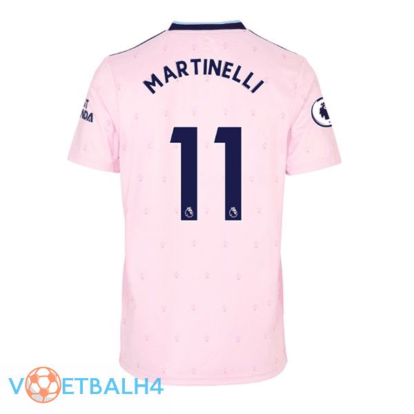 Arsenal (MARTINELLI 11) voetbal jersey uit roze 2022/2023