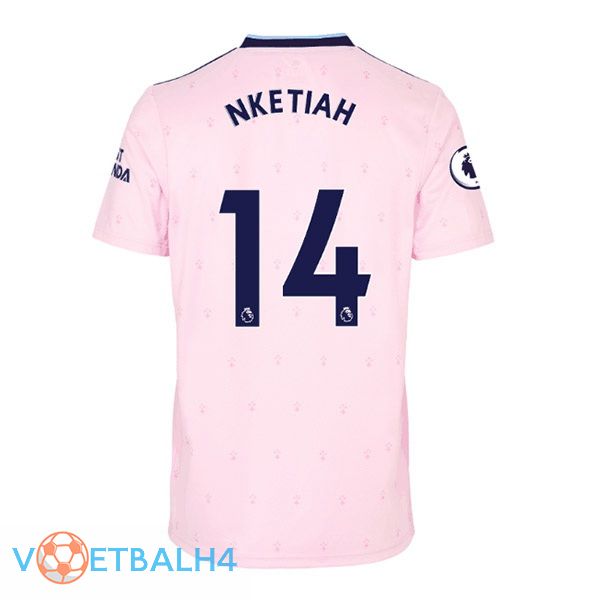 Arsenal (NKETIAH 14) voetbal jersey uit roze 2022/2023