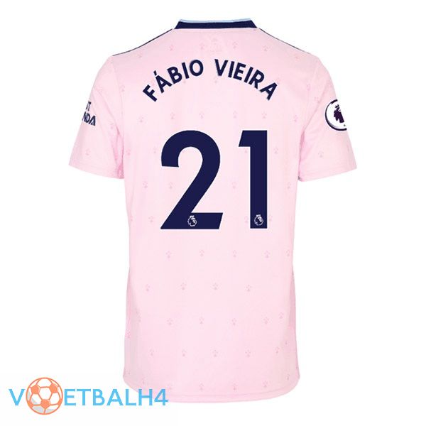 Arsenal (FÁBIO VIEIRA 21) voetbal jersey uit roze 2022/2023