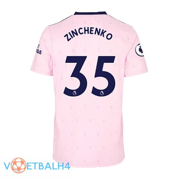 Arsenal (ZINCHENKO 35) voetbal jersey uit roze 2022/2023