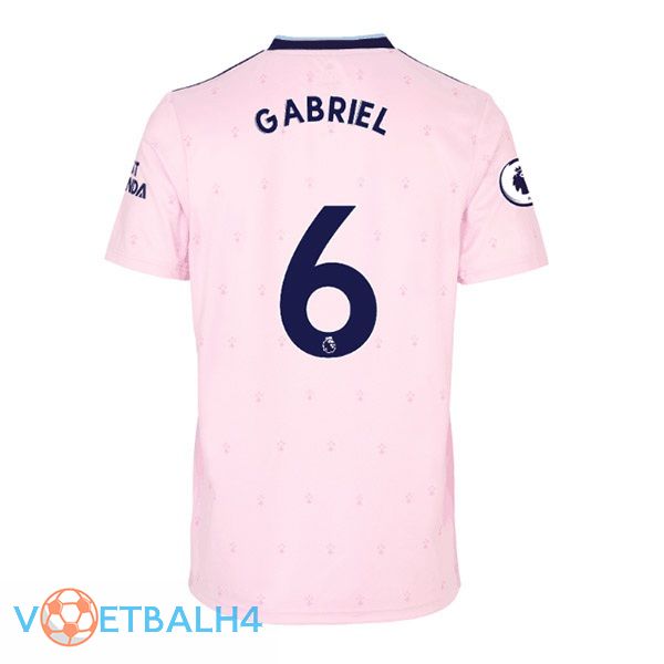 Arsenal (GABRIEL 6) voetbal jersey uit roze 2022/2023