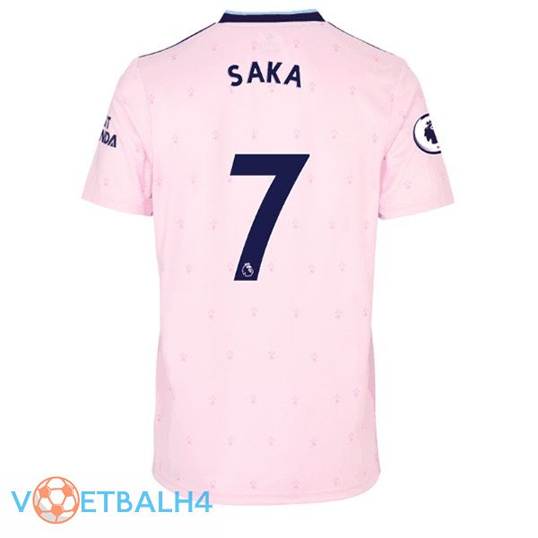 Arsenal (SAKA 7) voetbal jersey uit roze 2022/2023