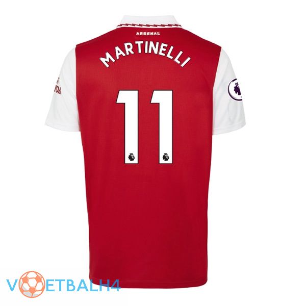 Arsenal (MARTINELLI 11) jersey thuis rood wit 2022/2023