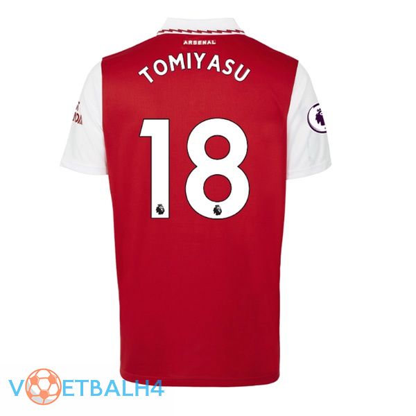 Arsenal (TOMIYASU 18) jersey thuis rood wit 2022/2023