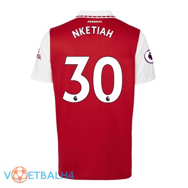 Arsenal (NKETIAH 30) jersey thuis rood wit 2022/2023