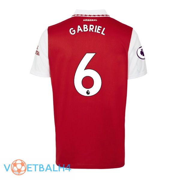 Arsenal (GABRIEL 6) jersey thuis rood wit 2022/2023