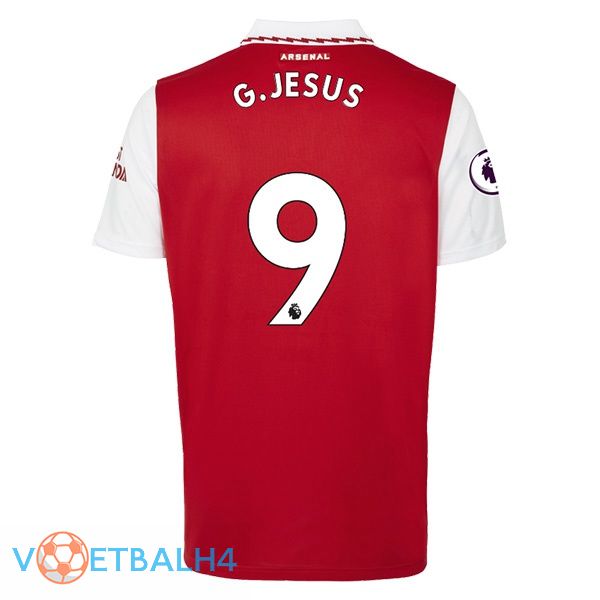 Arsenal (G.JESUS 9) voetbal jersey thuis rood wit 2022/2023