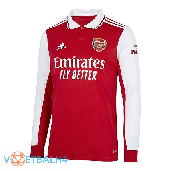 Arsenal jersey thuis lange mouwrood wit 2022/2023