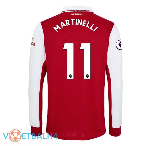 Arsenal (MARTINELLI 11) jersey thuis lange mouwrood wit 2022/2023