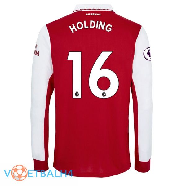 Arsenal (HOLDING 16) jersey thuis lange mouwrood wit 2022/2023