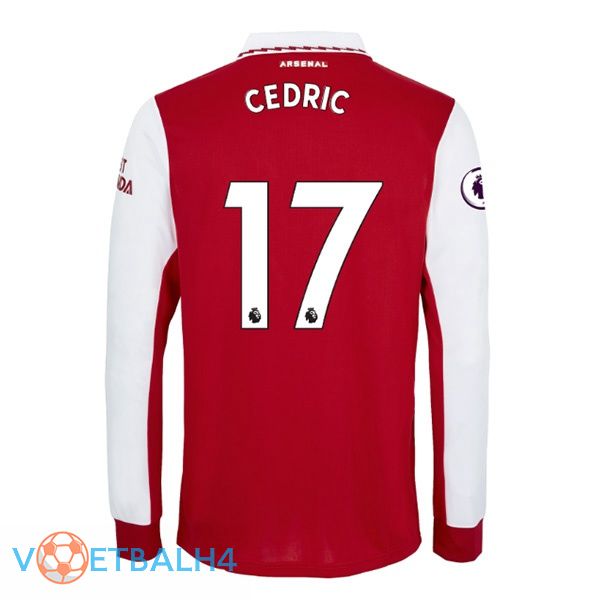 Arsenal (CEDRIC 17) jersey thuis lange mouwrood wit 2022/2023