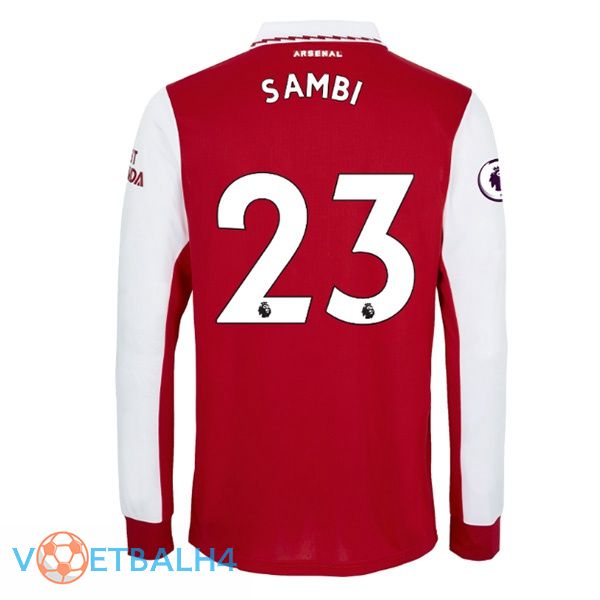 Arsenal (SAMBI 23) jersey thuis lange mouwrood wit 2022/2023