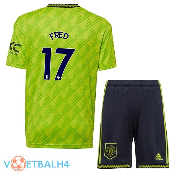 Manchester United (Frood 17) kinderen voetbal jerseys derde groente 2022-2023