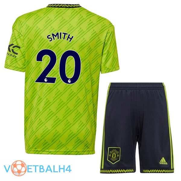 Manchester United (SMITH 20) kinderen voetbal jerseys derde groente 2022-2023