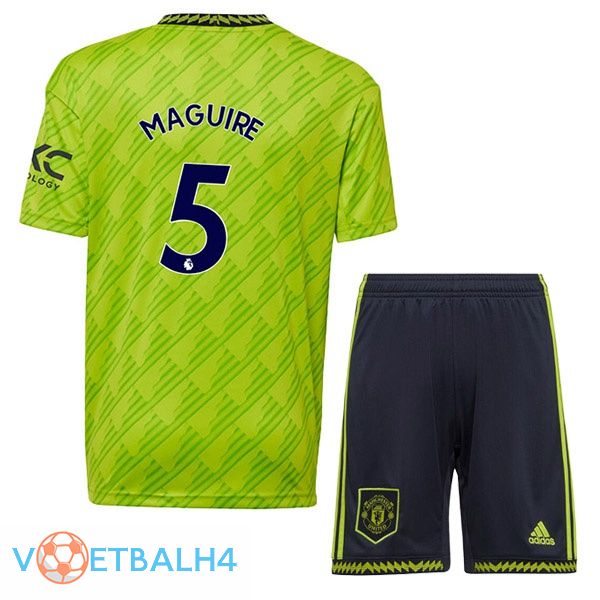 Manchester United (MAGUIRE 5) kinderen voetbal jerseys derde groente 2022-2023