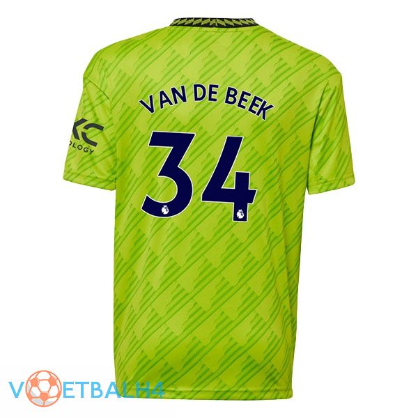 Manchester United (VAN DE BEEK 34) voetbal jerseys derde groente 2022-2023