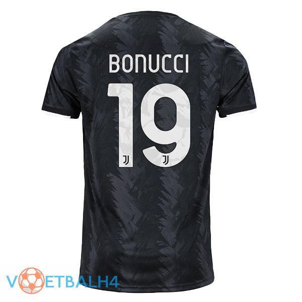 Juventus (BONUCCI 19) voetbal jersey uit zwart 2022/2023