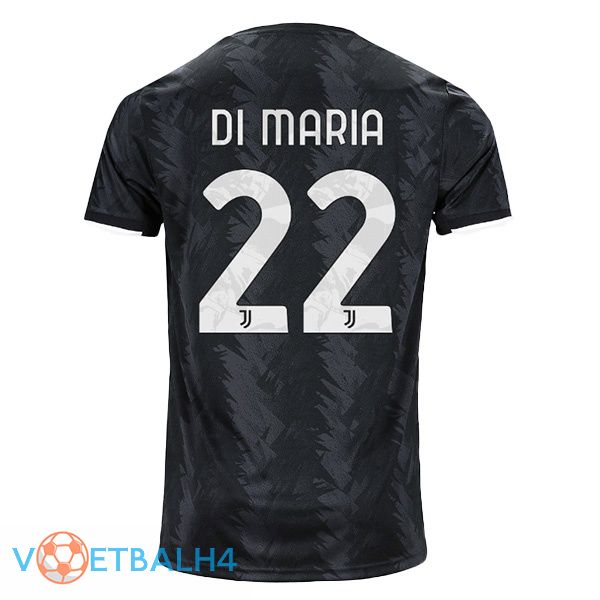 Juventus (DI MARIA 22) voetbal jersey uit zwart 2022/2023