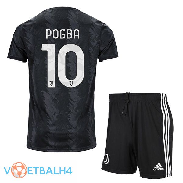 Juventus (POGBA 10) kinderen voetbal jersey uit zwart 2022/2023