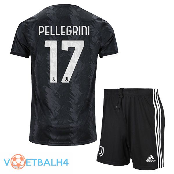 Juventus (PELLEGRINI 17) kinderen voetbal jersey uit zwart 2022/2023