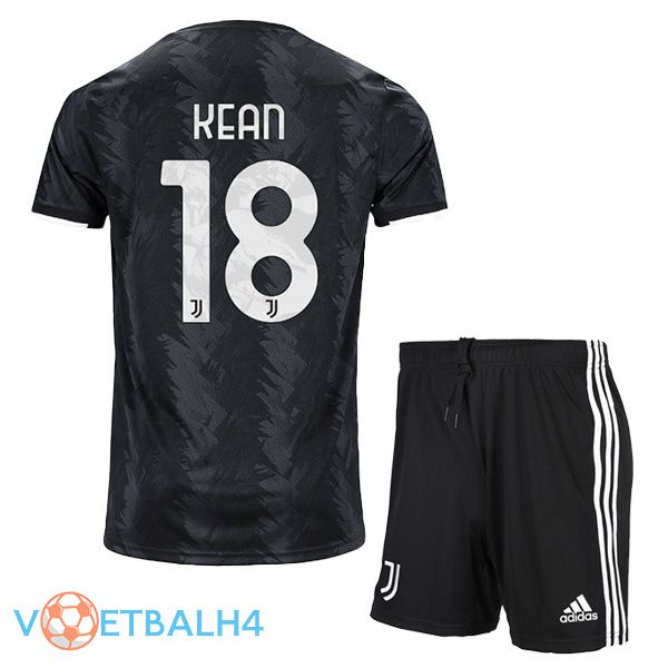 Juventus (KEAN 18) kinderen voetbal jersey uit zwart 2022/2023