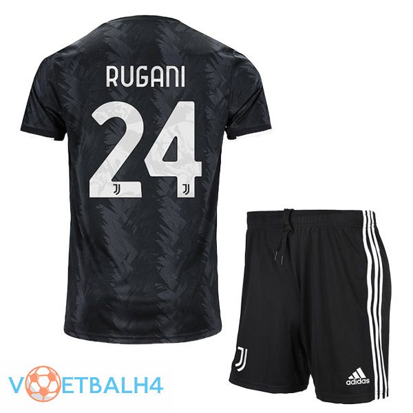 Juventus (RUGANI 24) kinderen voetbal jersey uit zwart 2022/2023