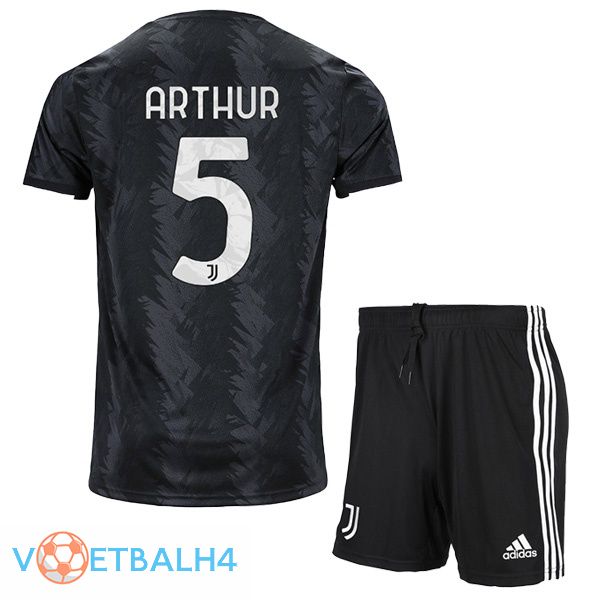 Juventus (ARTHUR 5) kinderen voetbal jersey uit zwart 2022/2023