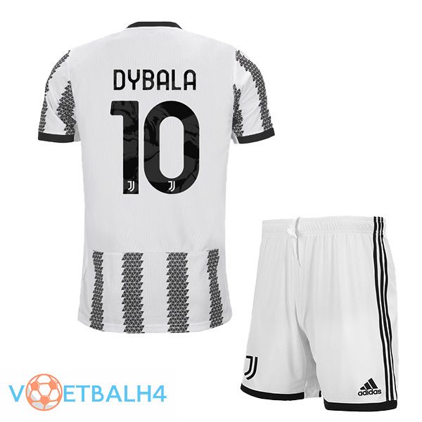 Juventus (DYBALA 10) jersey thuis kinderen wit zwart 2022/2023