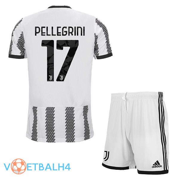 Juventus (PELLEGRINI 17) jersey thuis kinderen wit zwart 2022/2023