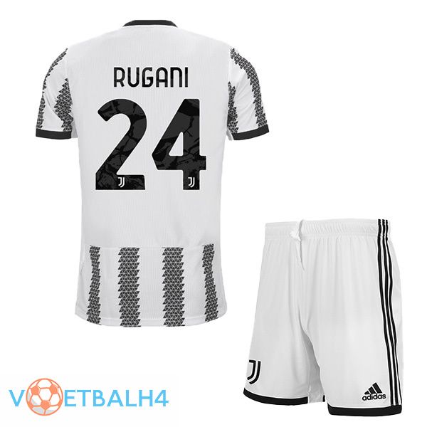 Juventus (RUGANI 24) jersey thuis kinderen wit zwart 2022/2023