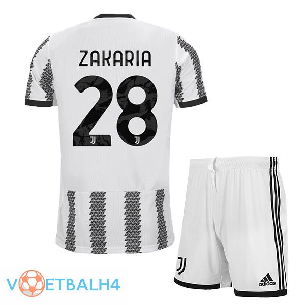 Juventus (ZAKARIA 28) jersey thuis kinderen wit zwart 2022/2023